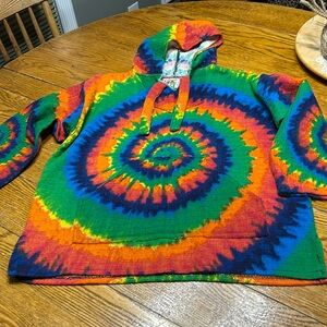 Baja Joe bright tie dye drug rug style hoodie.   Great condition. Size Small.